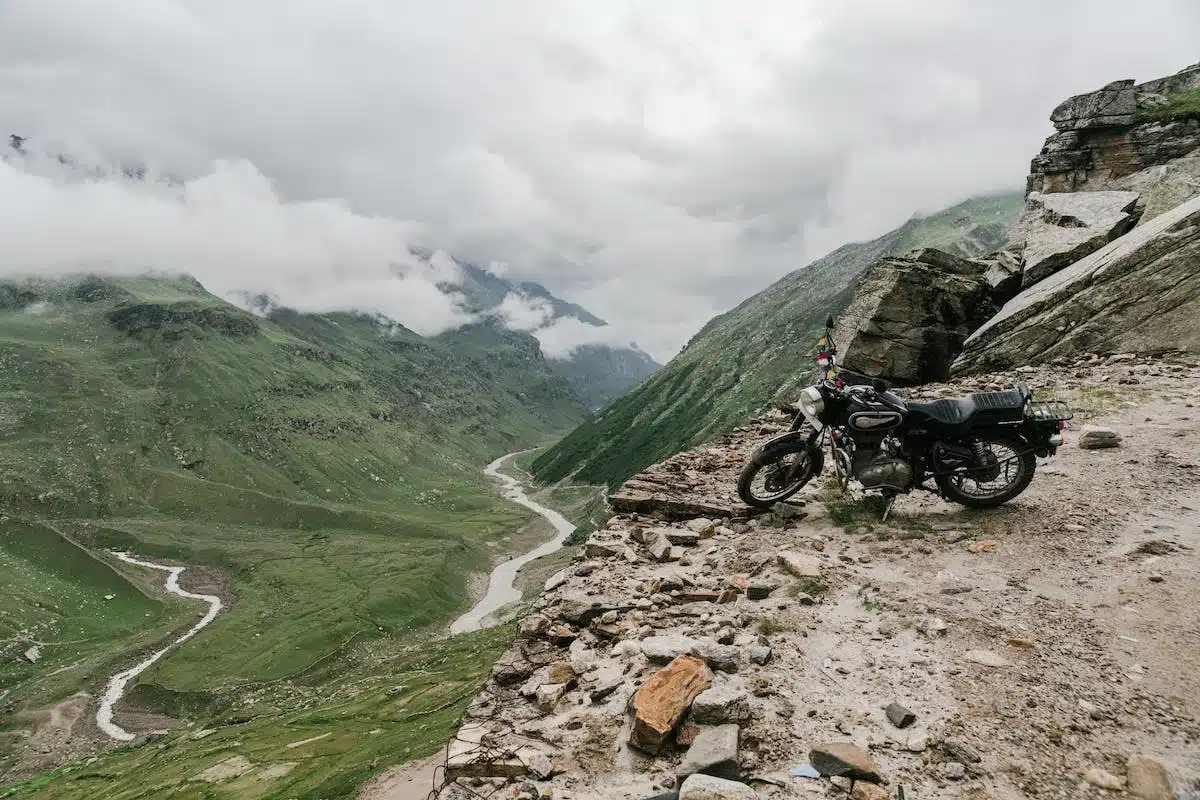 moto  paysage