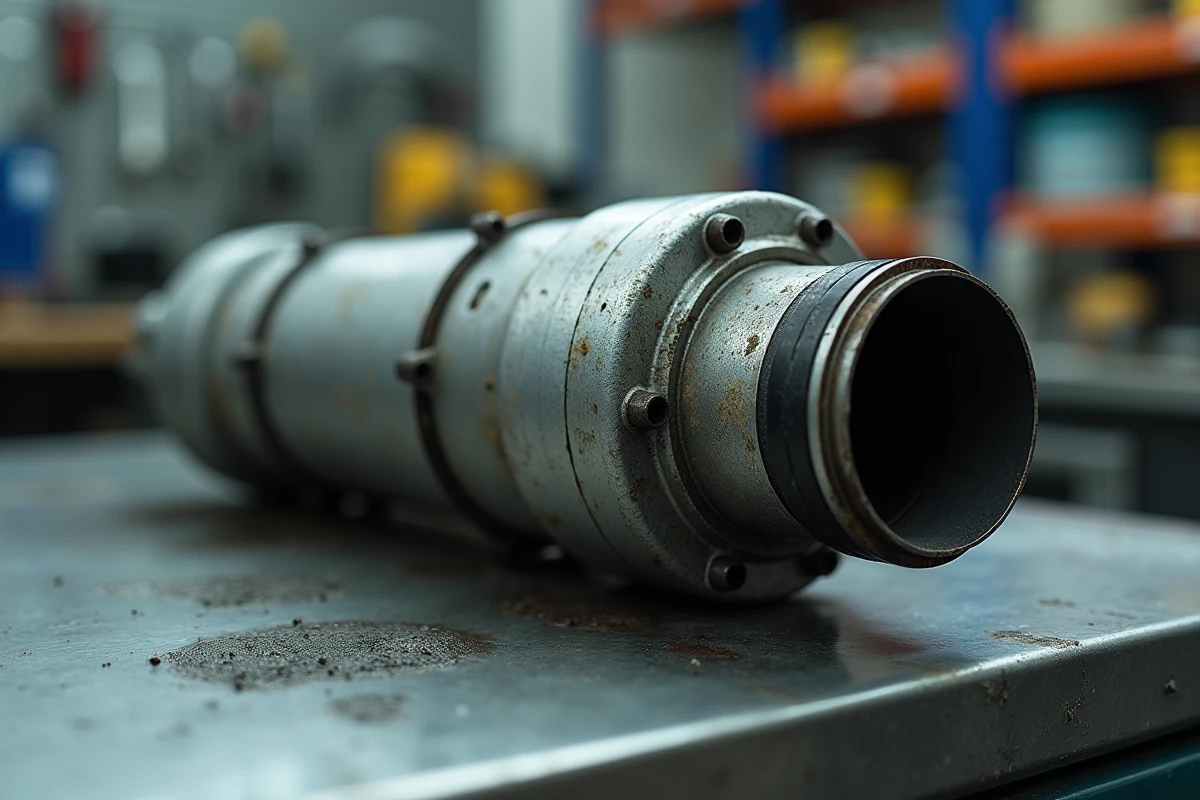 Filtre à particules et vanne EGR encrassés retirés d'un moteur Peugeot 1.6 BlueHDi 120