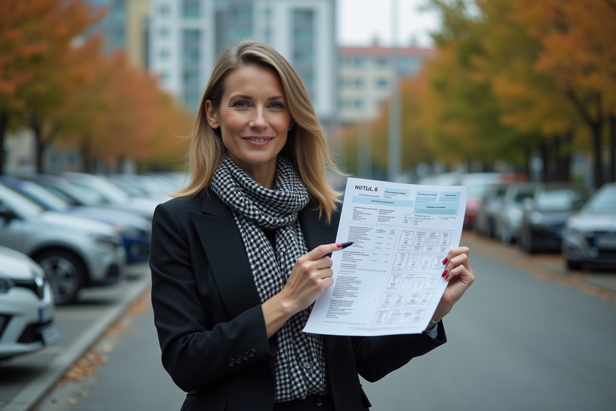 Femme pointant un graphique de penalite écologique à l