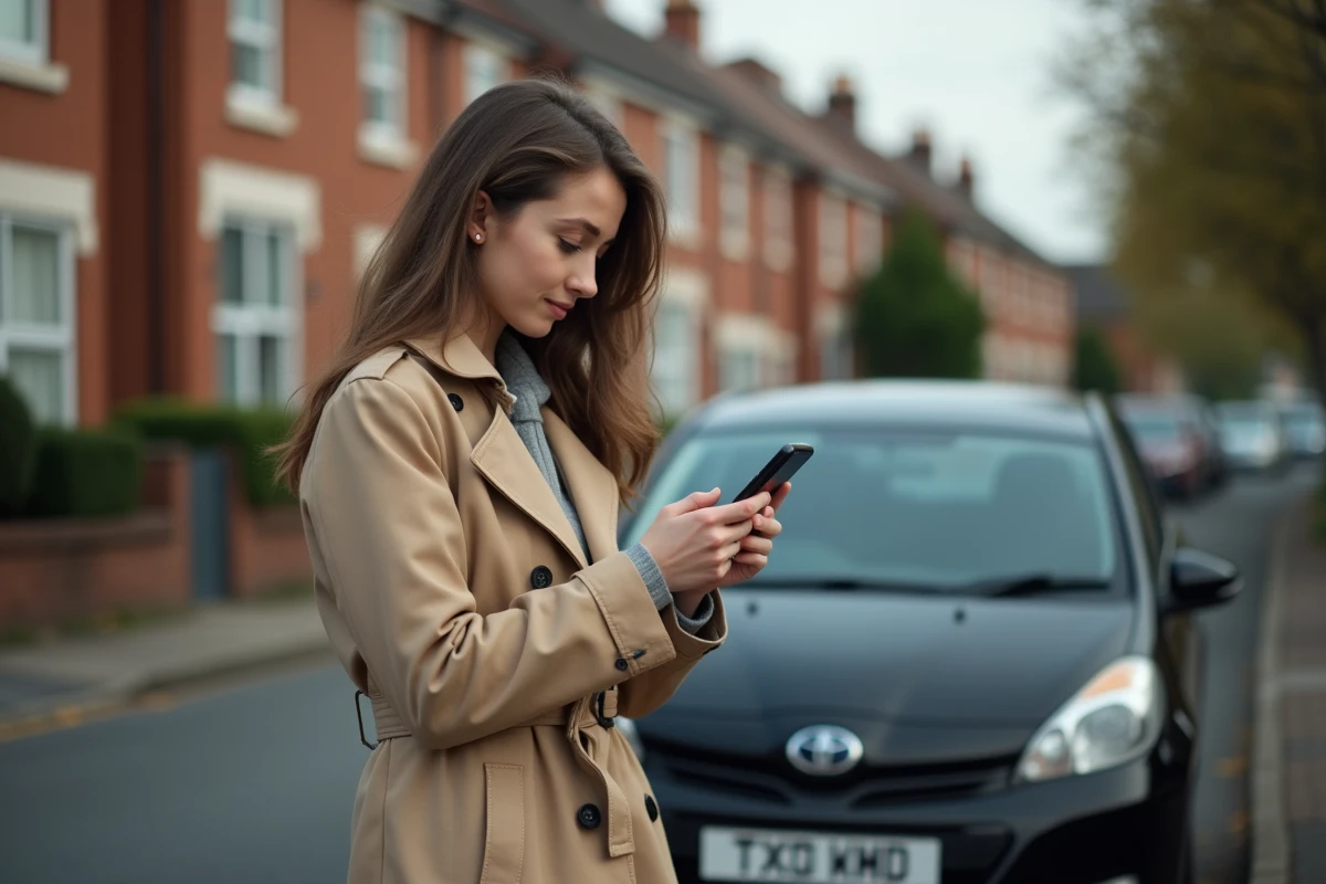 Jeune femme avec trench coat prenant une photo d