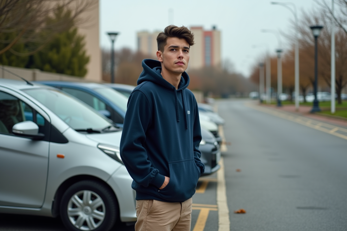 Jeune homme pensif à côté d