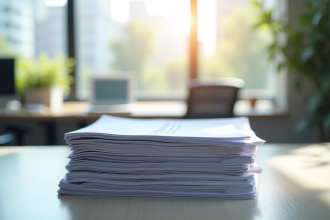 Pile de documents avec la couverture Code de conduite