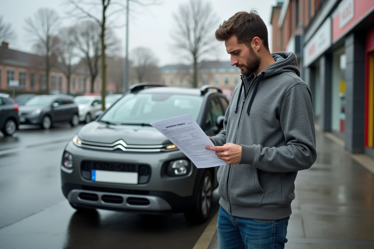 Propriétaire d'un Citroën C3 Aircross consultant les documents de garantie après une reprogrammation moteur