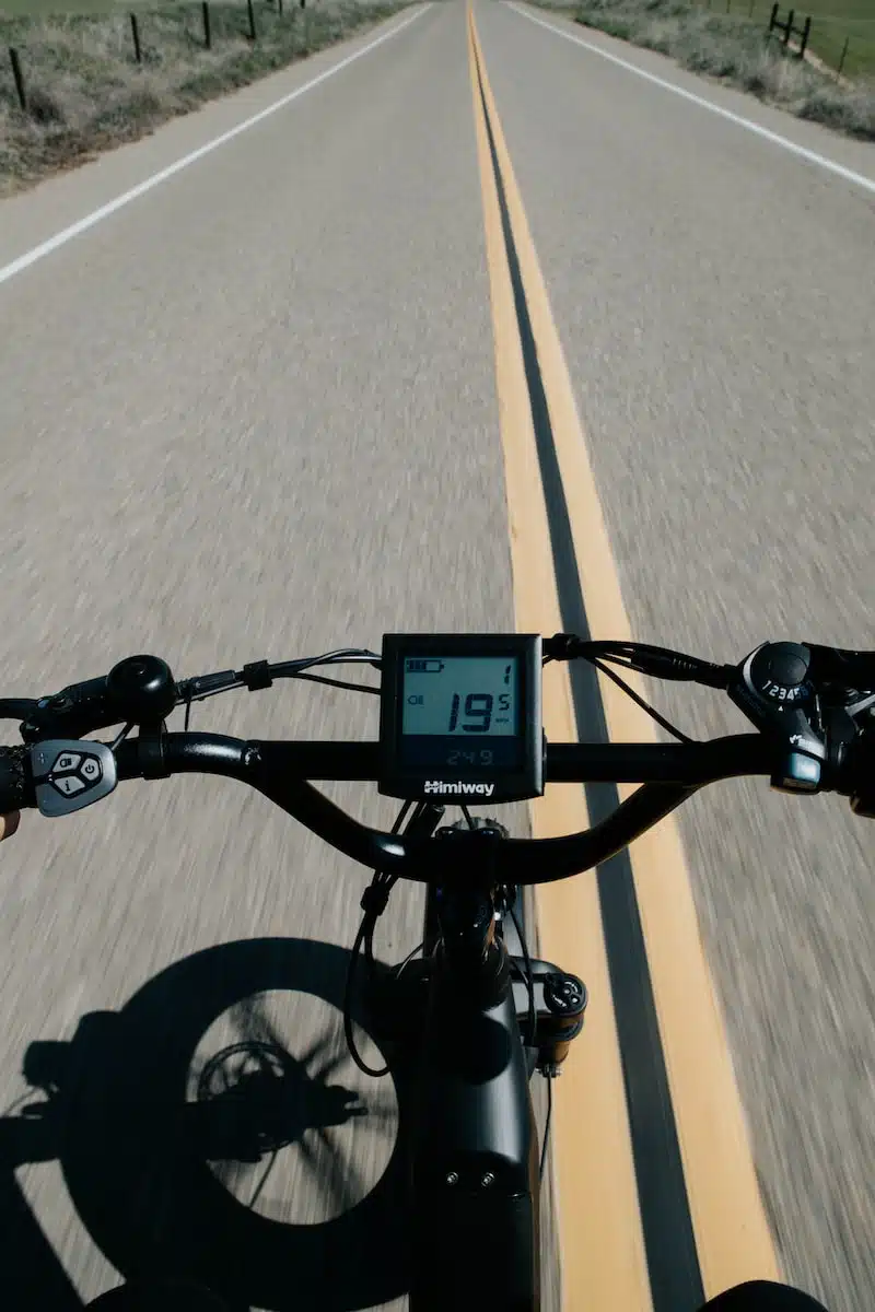 black and gray bicycle handle bar